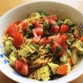 caruga's cooksnap of when they made アボカドとトマトの焼きそば！美味！.