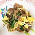 ピンラブチャイ's cooksnap of when they made ご飯が進む♡時短★ニラ玉牛肉もやし.