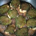 あいあいママさん's cooksnap of when they made 豆腐と鶏ミンチのえごまの葉包み焼き.