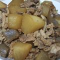 ☆kinoko☆'s cooksnap of when they made しみしみ♪大根と蒟蒻と豚こま肉の煮物.