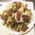 のんのんノンタロス's cooksnap of when they made 春キャベツと魚肉ソーセージのやみつき炒め.