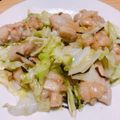 クックF4LQ86☆'s cooksnap of when they made 鶏ももとキャベツの塩コンブバター炒め.