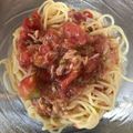 どるりん's cooksnap of when they made 簡単！ツナとトマトの冷製パスタ.