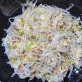 モモファム's cooksnap of when they made もやしとキャベツのマヨ炒め.