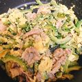 煌煌♪'s cooksnap of when they made ゴーヤと豚肉炒め.