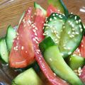 masas1958's cooksnap of when they made きゅうりとトマトのサラダ.