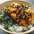 きつねどんべい's cooksnap of when they made 納豆たくあん.