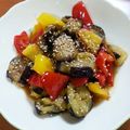 プラハの街並み's cooksnap of when they made 茄子とパプリカの酢醤油炒め.