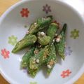ほうちゃん☆'s cooksnap of when they made 簡単！お弁当に麺つゆでオクラのごま和え☆.