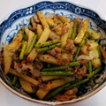 フウオウ's cooksnap of when they made じゃがいもとニンニクの芽と豚肉の炒め物❤.