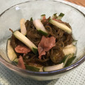 アンドーナツ☆'s cooksnap of when they made もずくときゅうりの梅風味酢の物.