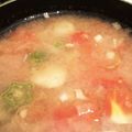 karla_karla's cooksnap of when they made 夏お薦めトマトとオクラの味噌汁.