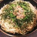 oyuking's cooksnap of when they made たらこ納豆スパ.