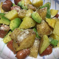 九道礼菜's cooksnap of when they made じゃがいもとアボカドとウインナーの炒め物.
