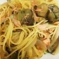 ぐーたら子☆'s cooksnap of when they made 鮭と茄子としめじの和風パスタ.