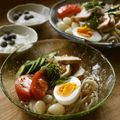 ガメコ's cooksnap of when they made サラダチキンとドレッシングのサラダうどん.