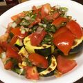 卵せんべい's cooksnap of when they made ナスとズッキーニのフレッシュトマドレ.