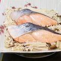 こともみ's cooksnap of when they made レンジで蒸し物♪鮭の簡単ポン酢蒸し.