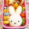 mufuron's cooksnap of when they made ミッフィーちゃんのお弁当（キャラ弁）.