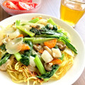 あるばど's cooksnap of when they made 小松菜としめじのあんかけ焼きそば.