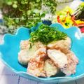 かおりかざり's cooksnap of when they made きゅうり竹輪の明太マヨ和え＊時々大葉添え.