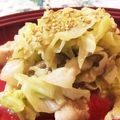 よもニャン's cooksnap of when they made キャベツと豚肉の胡麻味噌炒め♪.