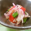 solapapa's cooksnap of when they made トマトとオクラのノンオイル和風サラダ♪♪.