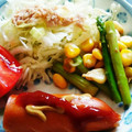 ☆むさ's cooksnap of when they made とうもろこしとアスパラバター炒め.