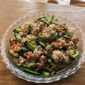 caruga's cooksnap of when they made 簡単褒めらレシピ！鮭ときゅうりの混ぜご飯.