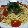 さいこ姫's cooksnap of when they made ツナ トマト 大葉の冷製パスタ.