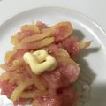 Yokchina's cooksnap of when they made マグロ漁師びっくり中トロを大トロに食べ方.