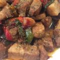 yurietti's cooksnap of when they made 豚バラ肉とパプリカのバルサミコ酢炒め.