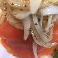 yurietti's cooksnap of when they made スモークサーモンのカルパッチョ★.
