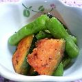 watyami's cooksnap of when they made かぼちゃとししとうの粉チーズ焼き.