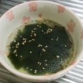 もぐ・ω・くま's cooksnap of when they made ❁創味シャンタンDXでわかめスープ❁.