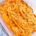 がちゃ☆♪'s cooksnap of when they made 人参と糸蒟蒻と明太子の麺つゆバター炒め.