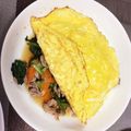 きたさや27's cooksnap of when they made 簡単！豚小松菜☆ふわふわ卵乗せ.