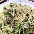 moeyue's cooksnap of when they made 豆苗とツナと海老とトマトの冷製パスタ.