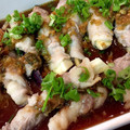 ちりもっ's cooksnap of when they made レンジで簡単【豚巻き蒸し茄子（ネギ醤油）.