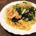 ＊＊＊サメ子＊＊＊'s cooksnap of when they made 小松菜と豚肉のあんかけ焼そば〜♪.
