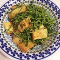 シモネン's cooksnap of when they made 【糖質制限】厚揚と豆苗炒め.