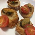 たまつや's cooksnap of when they made 缶つまで♪ムール貝のブルスケッタ.