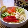 runa10's cooksnap of when they made サッポロ一番で冷やしラーメン♫.