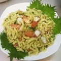 ☆angel's cooksnap of when they made タコと夏野菜のジェノベーゼ風冷製パスタ.