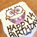 ココっとみー's cooksnap of when they made スポンジボブ 誕生日ケーキ.