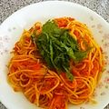 屋寿司's cooksnap of when they made にんじんパスタ.