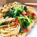 9ma83's cooksnap of when they made ミディトマトのペペロンチーノパスタ.
