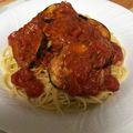 mizumelo's cooksnap of when they made ナスとツナのトマトパスタ☆.