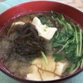 アンドーナツ☆'s cooksnap of when they made もずく豆腐と豆苗＊美味しいお味噌汁.