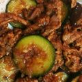 kangoooo's cooksnap of when they made 茄子とズッキーニの甘辛豚肉炒め.